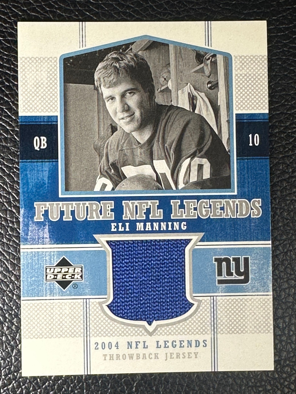 2004 Upper Deck NFL Legends Future NFL Legends Throwback Eli Manning Jersey RC