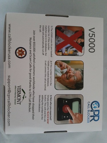 CPR V5000 Call Blocker Block All Robocalls, Political Calls, Scam Calls - used