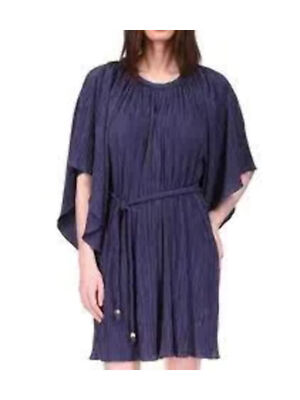 MICHAEL MICHAEL KORS Женское темно-синее платье-футляр с круглым вырезом и рукавом 3/4 XL