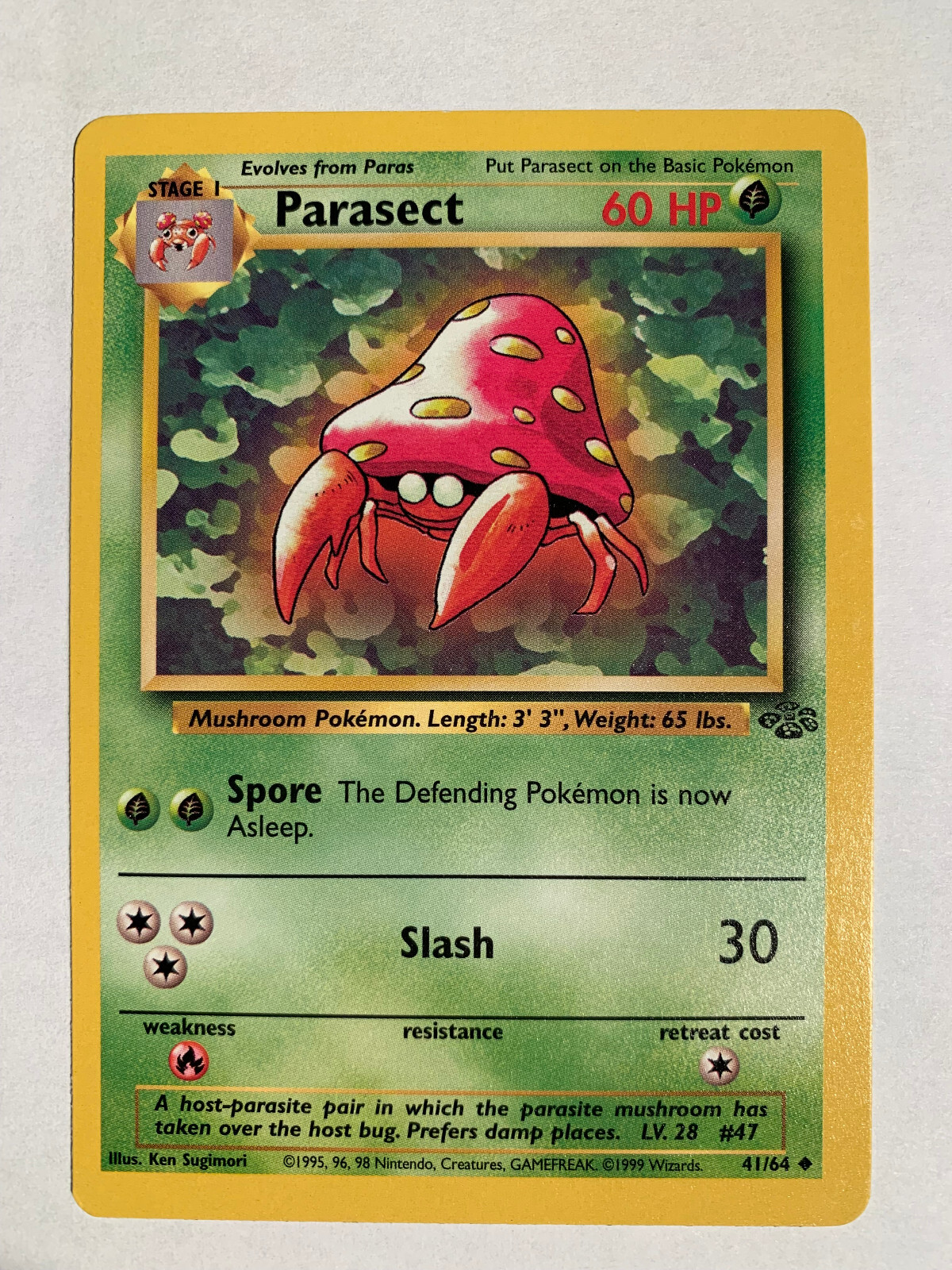 Pokemon Card / Carte Parasect 41/64 Wizards ( Jungle ) Ver