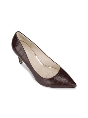 

KENNETH COLE NEW YORK Женские коричневые туфли-лодочки без шнуровки Riley на шпильке с крокодиловой кожей, 7,5 м, Коричневый, KLU8037E1