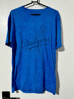 Wright & Ditson Los Angeles Dodgers Mens T-shirt Medium Blue Unisex MLB Crew