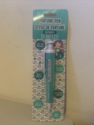 Fortune Pen Mermaid To Do List Fun Phrases Clickable Ink Pen NIP!