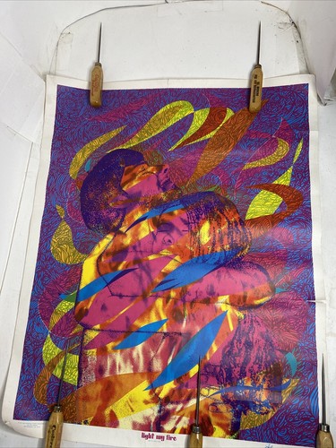 【美品】LiGHT MY FiRE! ブラックライトポスター キャスパー LIGHT MY FIRE 1967 VINTAGE BLACKLIGHT POSTER By OLSEN from