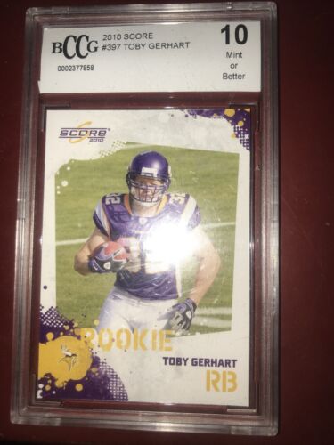 2010 Score Toby Gerhart Rookie Card. rookie card picture