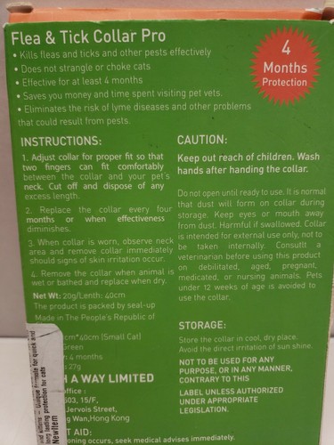 Beloved Pets Flea & Tick Collar For Cats Medium Size 4 Months D1