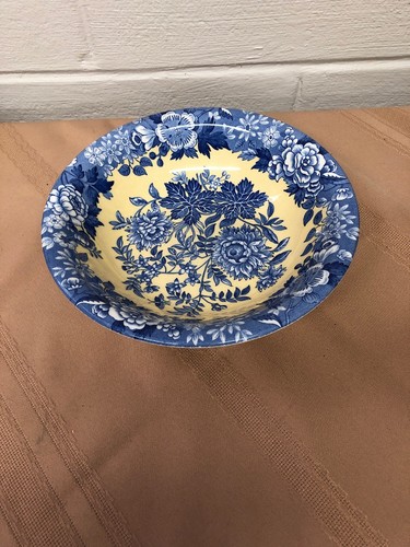 LOT SPODE BLUE ROOM GARDEN COLLECTION PLATE AND 3 BOWLS