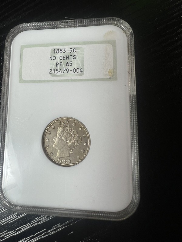 1883 5c No Cents Liberty Nickel NGC PF65