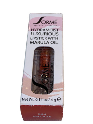 Sorme Hydramoist Luxurious Lipstick .14 oz in Ablaze Shade Free Shipping #34