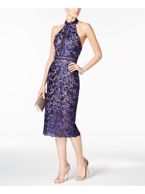 

XSCAPE Женское темно-синее коктейльное платье без рукавов ниже колена Размер, Navy