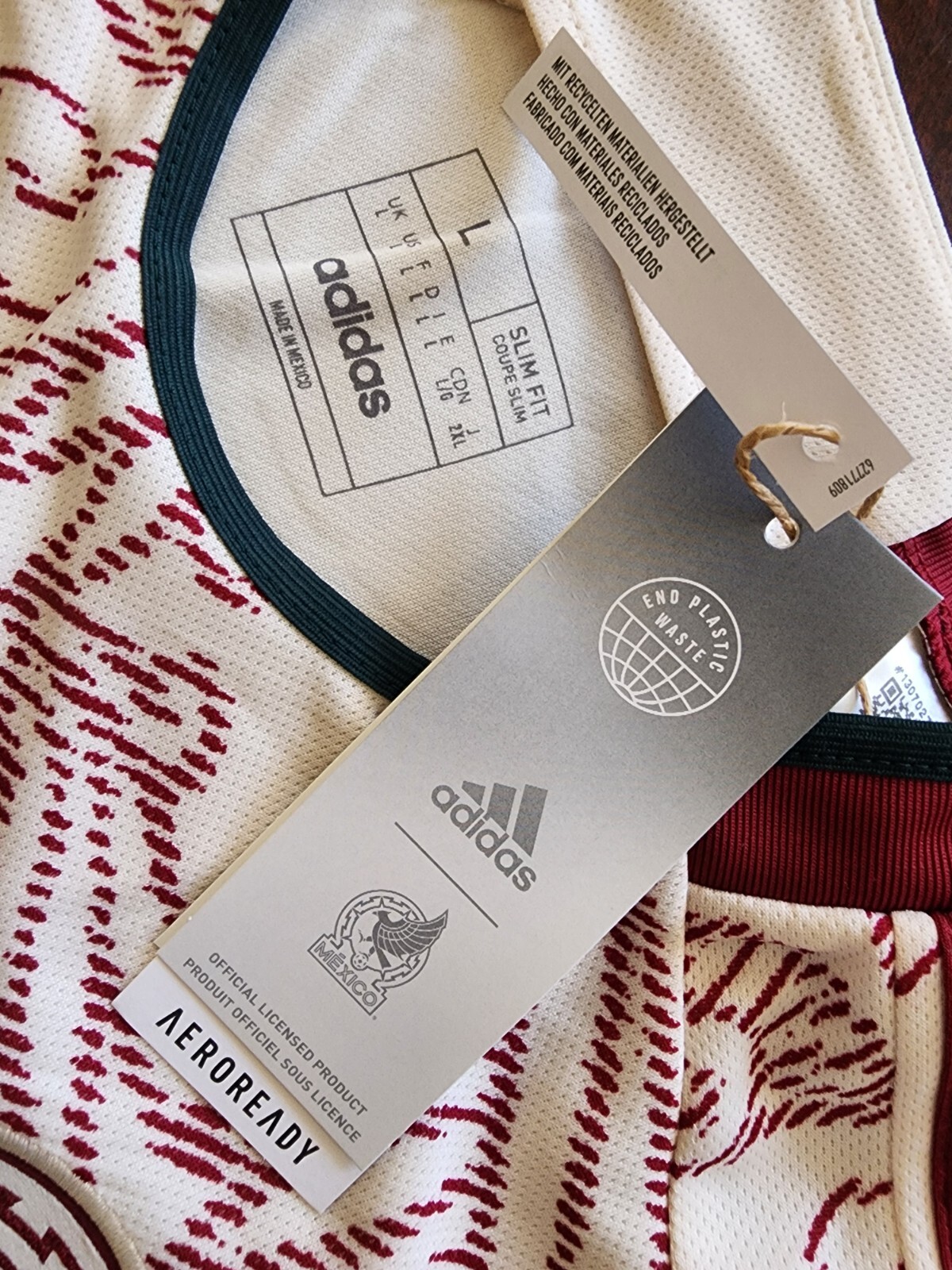 Adidas Mexico L/S Jersey Seleccion Mexicana Mundial Qatar 2022 Jersey Aeroready