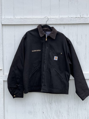 【希少】USA製 Carhartt Detroit jacket J01 BLK Vintage Carhartt J01 BLK Blanket Lined Detroit Jacket Made