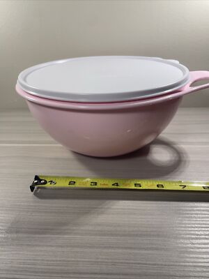 Tupperware Thatsa Bowl Jr 12C Mix Store Serve Pink White Airtight Seal New! 