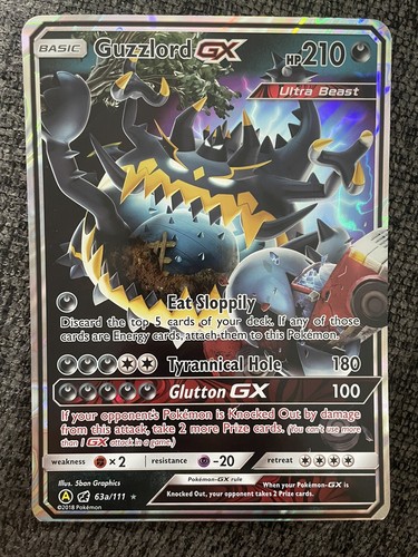 週末最終値下げ1000円引！MONSTER B.C. BLACK CANNON Pokemon Guzzlord GX 63a/111 Holo Ultra Rare Crimson Invasion | eBay