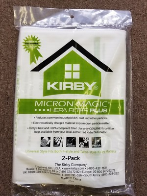 MICROALLERGEN PLUS KIRBY VACUUM CLEANER AVALIR HEPA PINK PACK WHITE FILTER BAGS