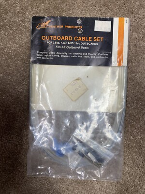 Vtg Prather Products Outboard Cable Set Boat Marine Engines Original Genuine 