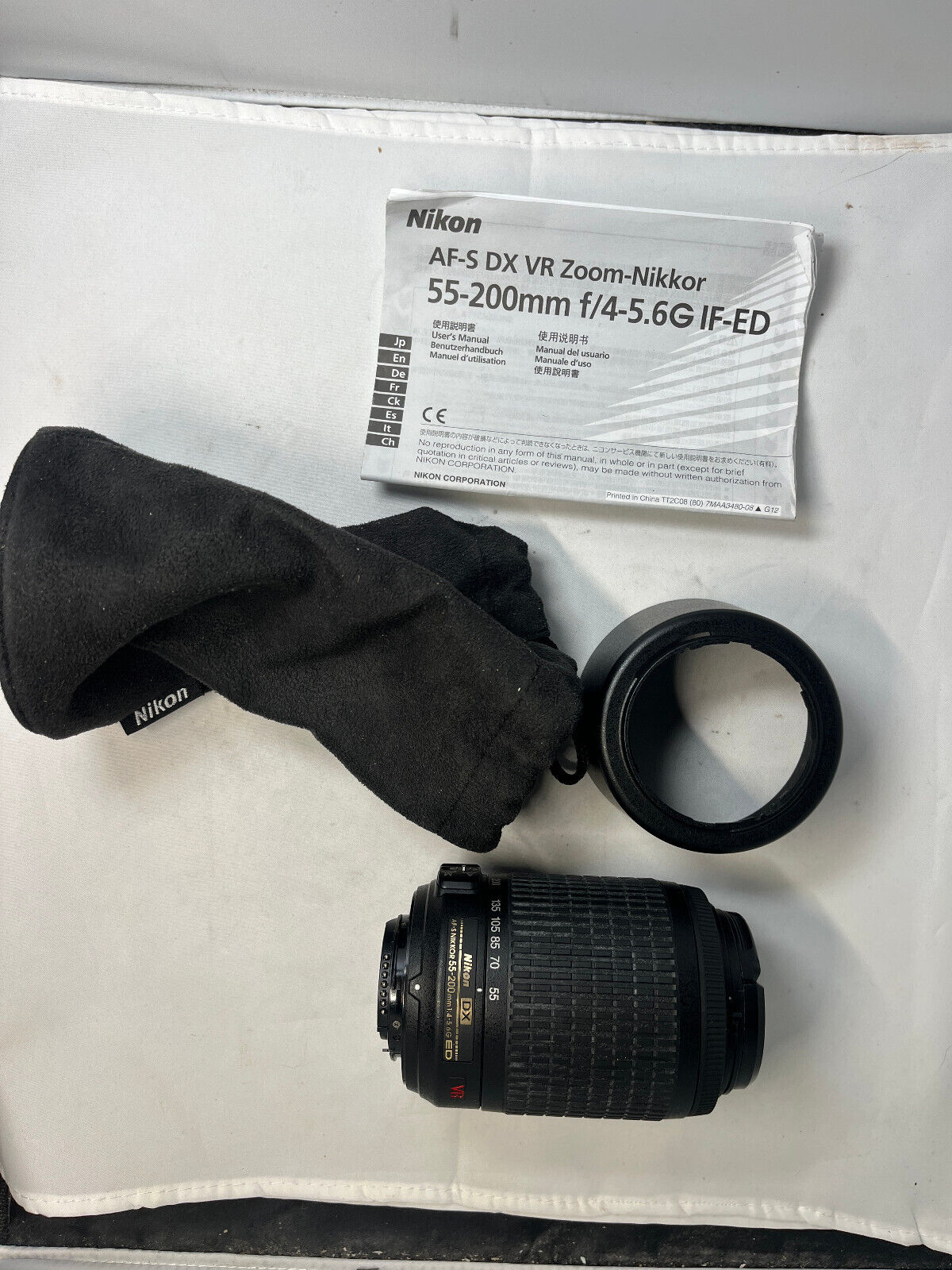 Nikon AF-S Nikkor DX 55-200mm f/4-5.6 G ED VR Lens with Pouch! | eBay