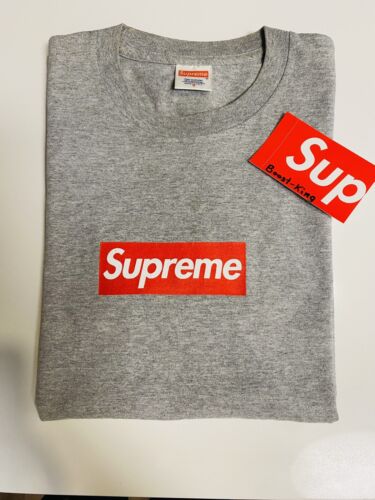Supreme 20th Anniversary Box Logo Tee Heather Grey small 100% Authentic | eBay Supreme 20th Anniversary Box Logo Tee Heather Grey small 100% Authentic | eBay