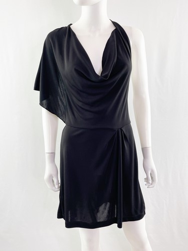 BCBGMAXAZRIA Black One Sleeve JOHANNA Cocktail Dress Size M