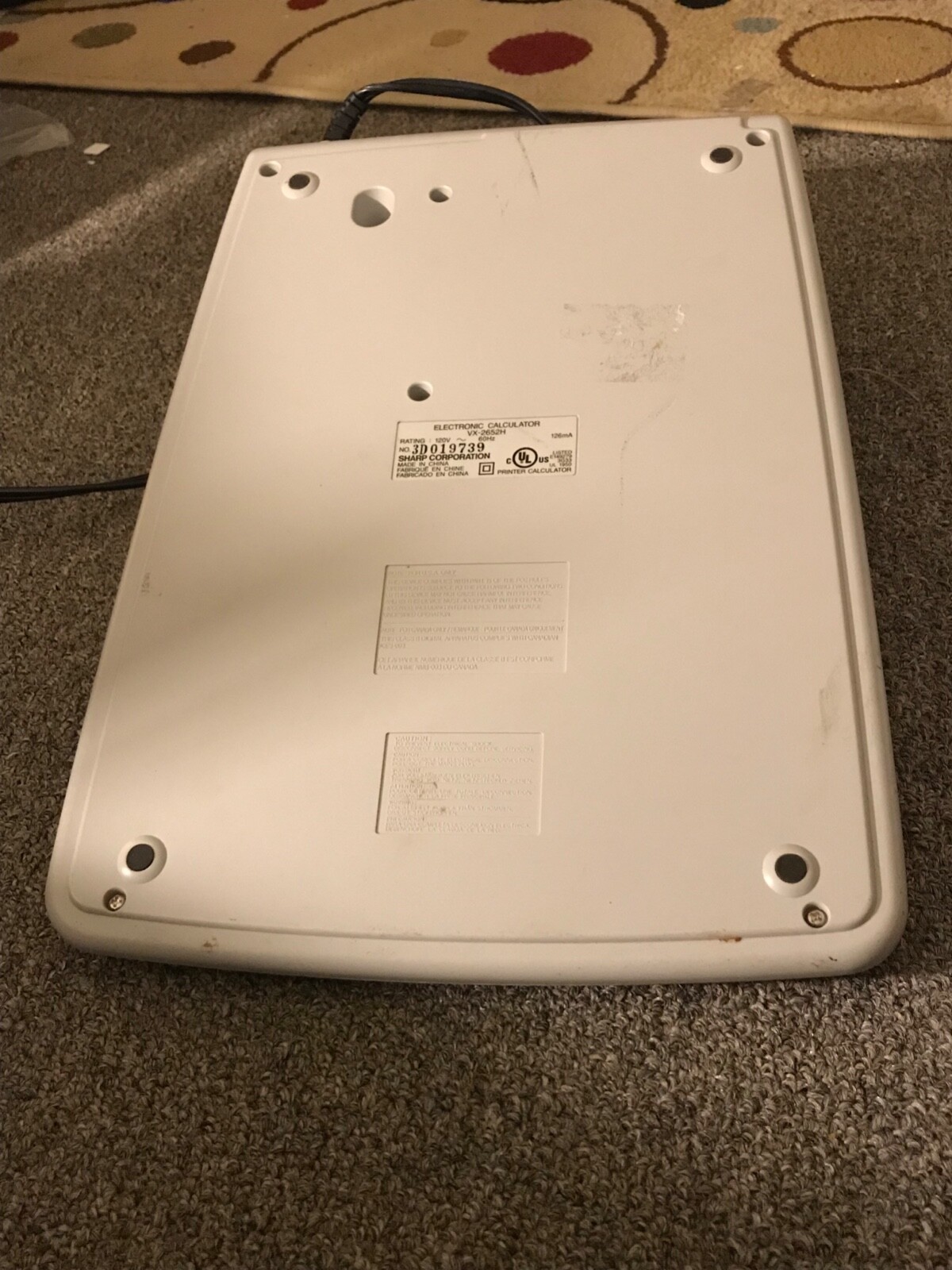 SHARP COMPET VX-2652H PRINTING CALCULATOR GOOD CONDITION +LAPTOP COOLING STAND