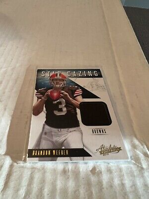 Brandon Weeden 2012 Absolute Rookie Jersey Card #6. rookie card picture
