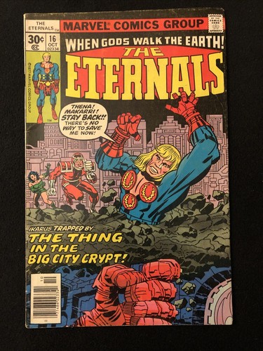 ETERNALS 16 6.5 MARVEL 1977 THE THING IN THE BIG CITY CRYPT