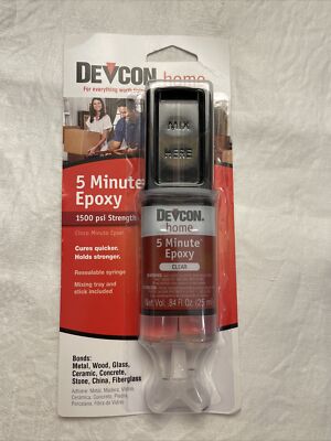 25 Qty Packages Lot Devcon 20845 High Strength 5-minute Epoxy 25 ML Bargain