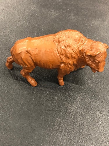 Vintage MCM Red Mill MFG. Bison Buffalo Figurine Handcrafted USA