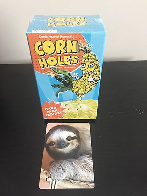 Cards Against Humanity - Corn Holes Food Expansion Pack - New + Sloth Card