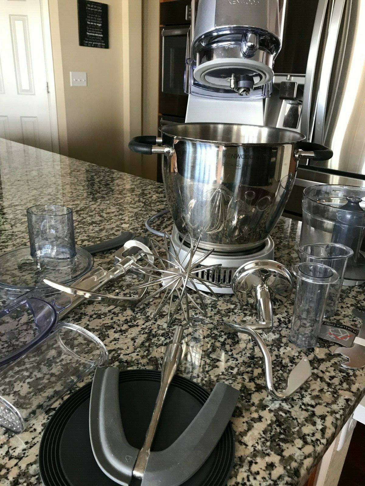 Kenwood KM080 Cooking Chef Machine Mixer w/ Food Processor, Silver