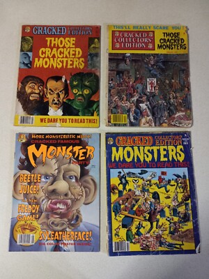 Those Cracked Monster Party Lot Of 4 Vintage Funny Magazines