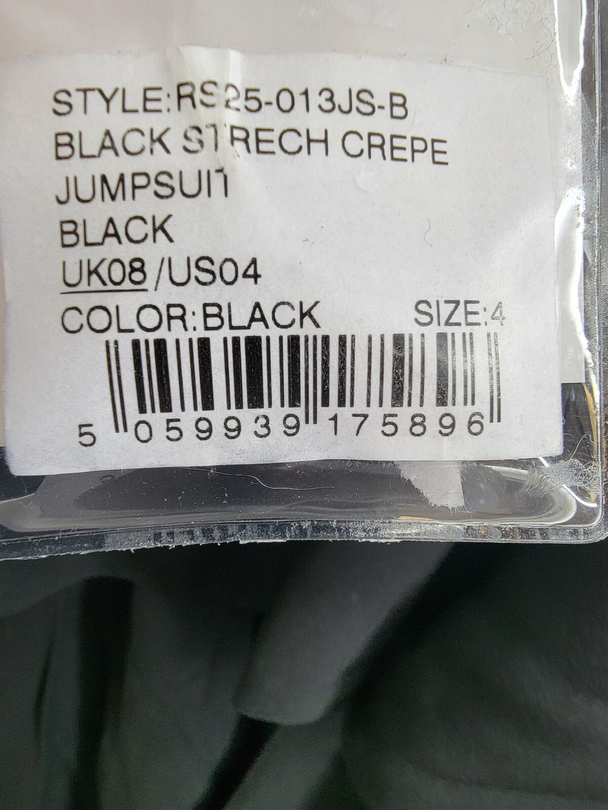 Self-Portrait Crepe Strapless Jumpsuit Women's 4 Black Straight Neck Back Zip - Picture 19 of 19