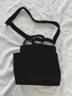 VGUC Vintage Black Suede DONNA KARAN NEW YORK Shoulder Bag