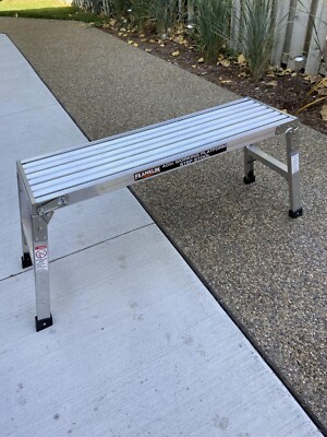 40 In. Lightweight Aluminum Work Platform  Holds 225 Pounds Non slip Bench NEW