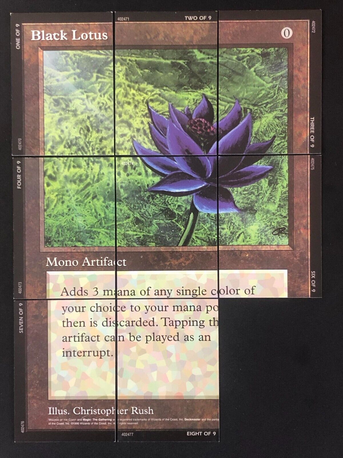 ULTRA PRO PUZZLE QUEST Black Lotus 8 of 9 Set Great for ULTRA PRO PUZZLE QUEST Black Lotus 8 of 9 Set Great for