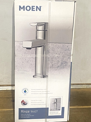 Moen Rinza 84627 Chrome 1-Handle Single Hole  Bathroom Sink Faucet with Drain