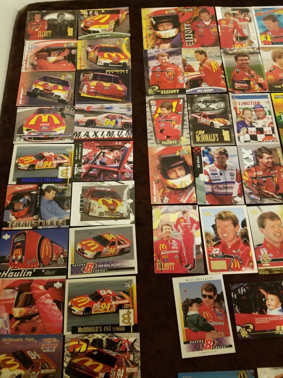 LOT OF 62 BILL ELLIOTT ASSORTED COLLECTABLES CARDS WITH PLAYING CARDS