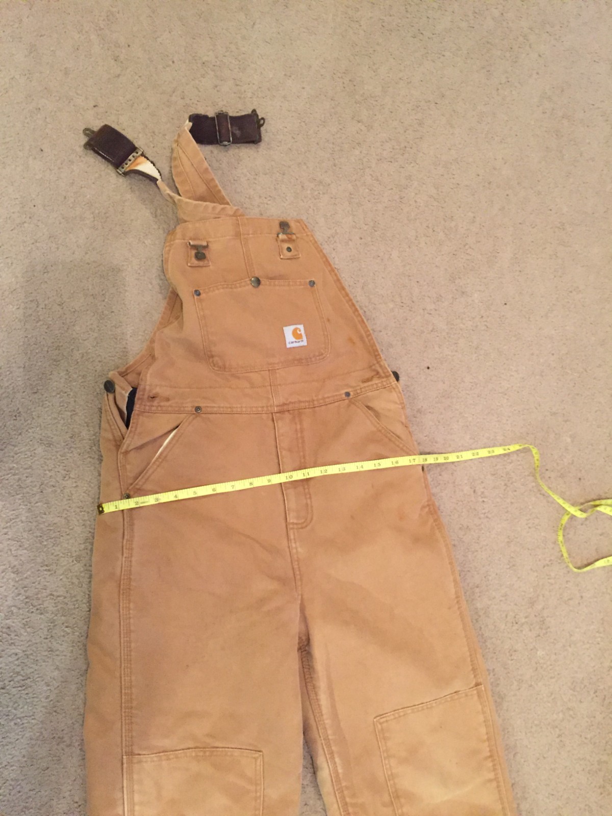 Carhartt Insulated bib Overalls Youth size 12