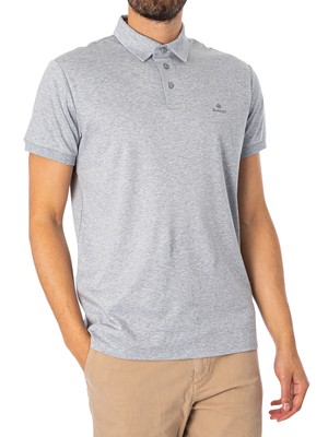 Мужская рубашка-поло из мерсеризованного джерси GANT, серая, Grey, 2042007-93