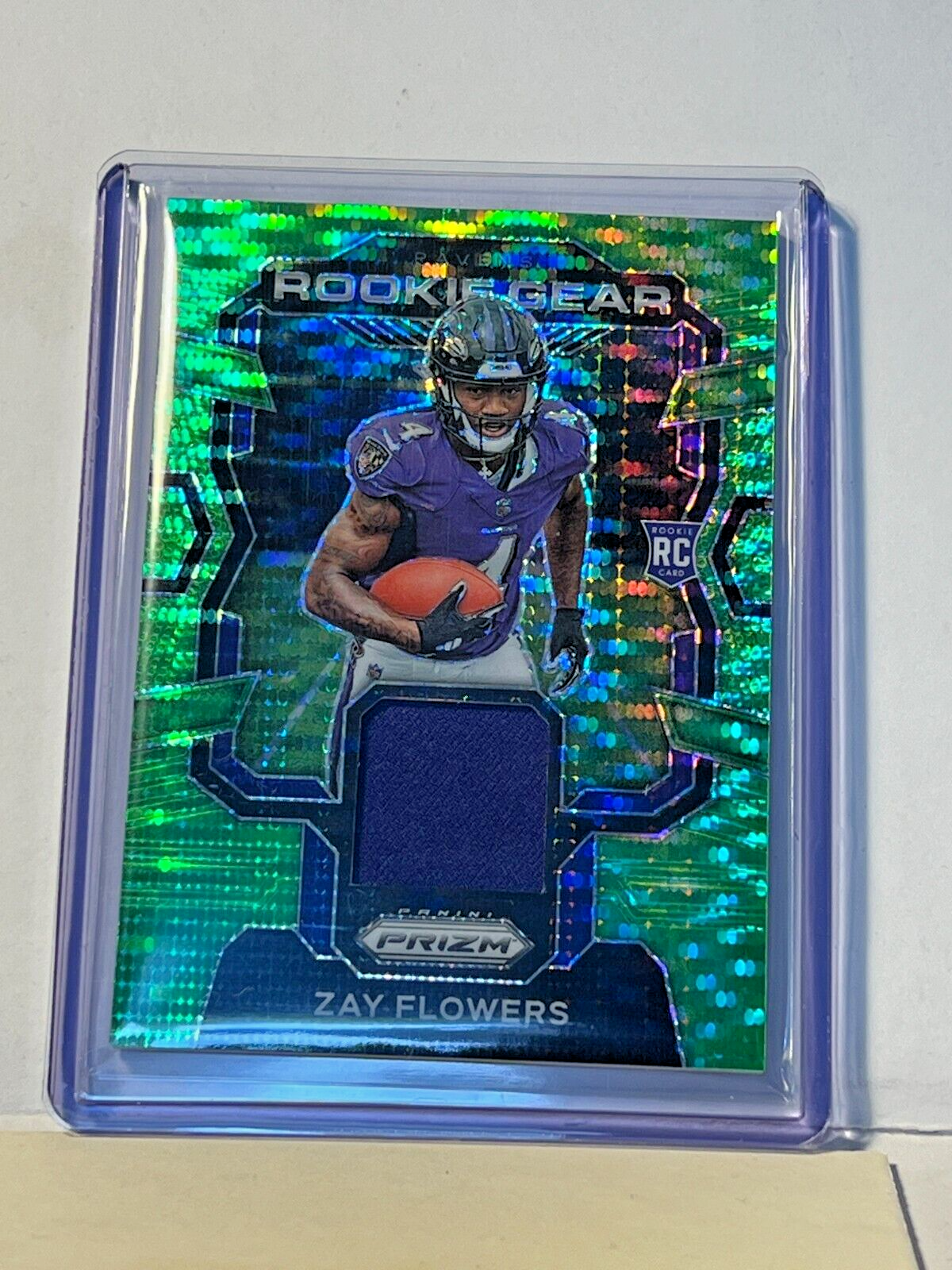 2023 Panini Prizm Rookie Gear Prizms Neon Green Pulsar #RG