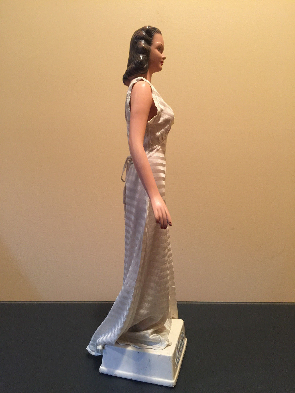 Vintage Luxite Underthings Countertop Store Display Mannequin, 1930's Chicago