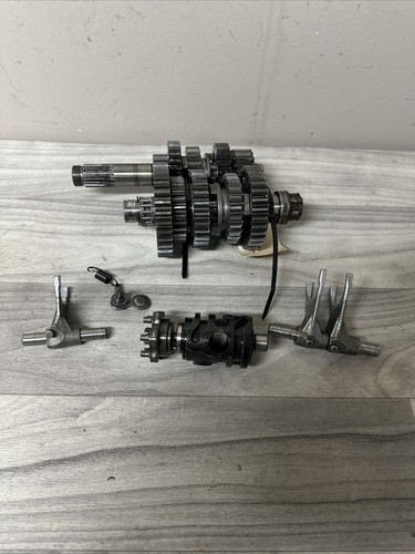 1992 91-94 KDX250 OEM TRANSMISSION MAIN COUNTER OUTPUT SHAFT DRUM GEAR FORKS