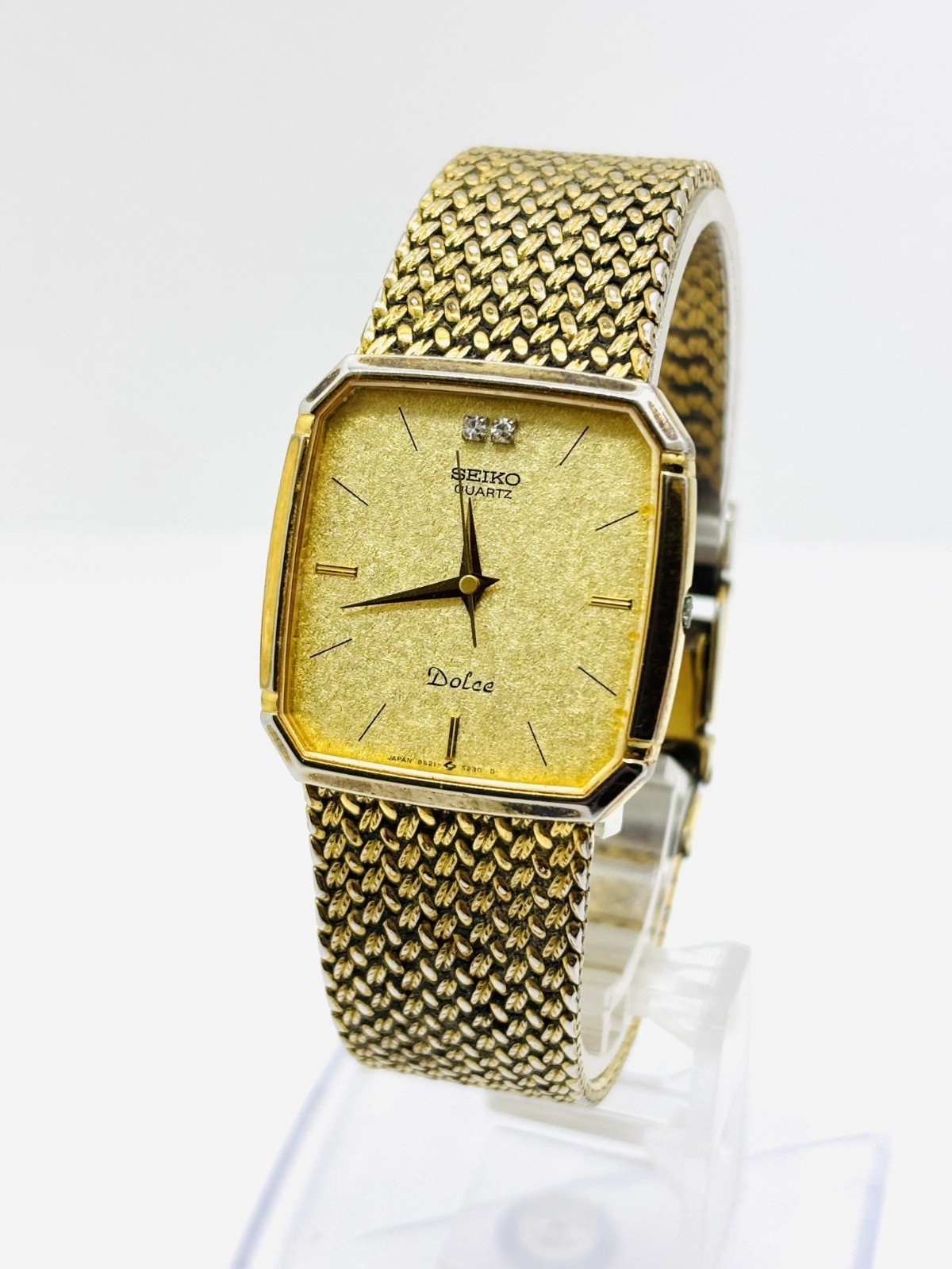 セイコードルチェ腕時計9521-5210金色クオーツダイヤ入 Seiko 9521