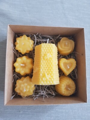 Natural beeswax candles