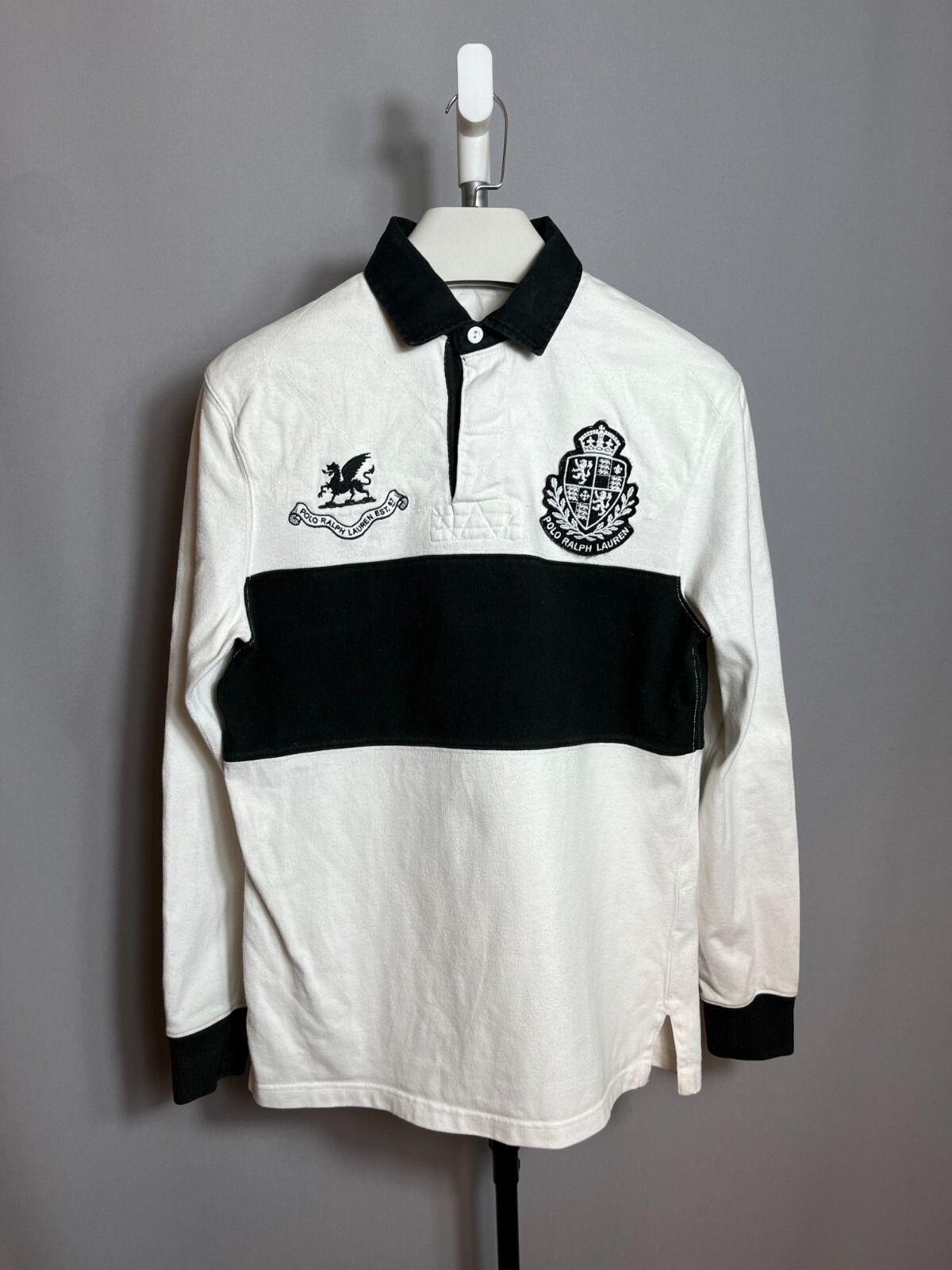 90s “POLO By Ralph Lauren” rugger shirt Vintage 90s Polo Ralph Lauren Rugby Long White Mens SMALL | eBay