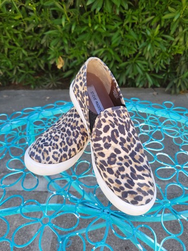 Steve Madden Loafer Sneaker Leopard Print Size 8 Slip-on Comfort Shoes Flats