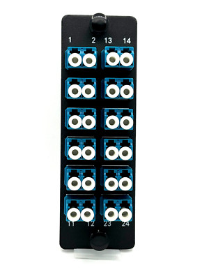 Panduit FAP12WBUDLCZ Compatible 24 Port LC SM UPC OS1 / OS2 Adapter plate