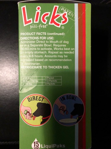 New! Licks - Zen - Calming Aid/ Anti Aggression For Dogs - 15 Use Liquid Packs