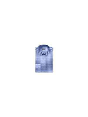 

VAN HEUSEN Синяя классическая рубашка в клетку с воротником, Синий, 20F6822