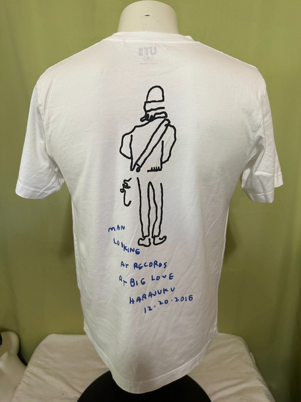Jason Polan My Tokyo Drawing Book Uniqlo Men's White Shirt